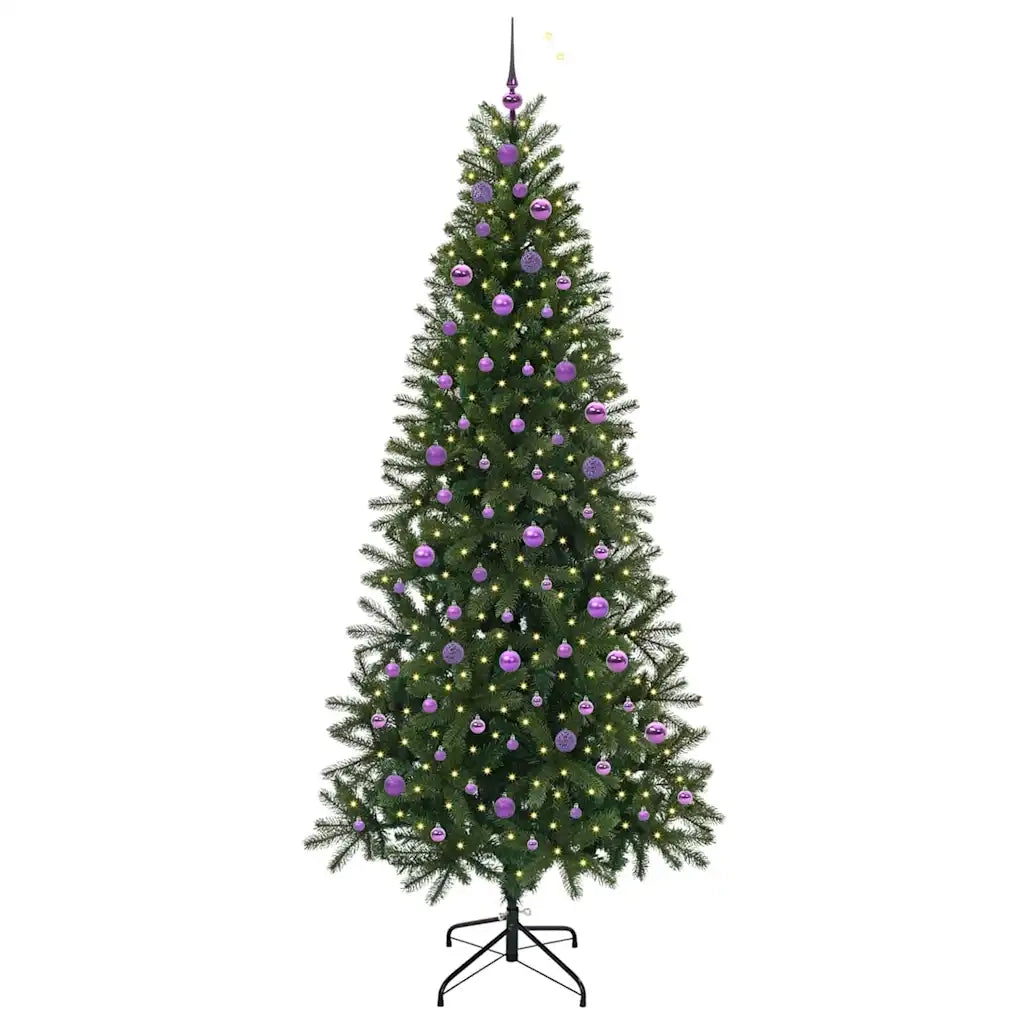 Albero di Natale artificiale con 300 LED Verde 240 cm PE e PVC 3397386