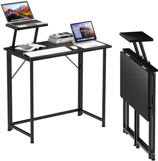 Bureaulibro 80 x 45 cm Piccolo bureau da ufficio Tavolo di lavoro per PC Tavolo in legno Scrivania per piccoli spazi