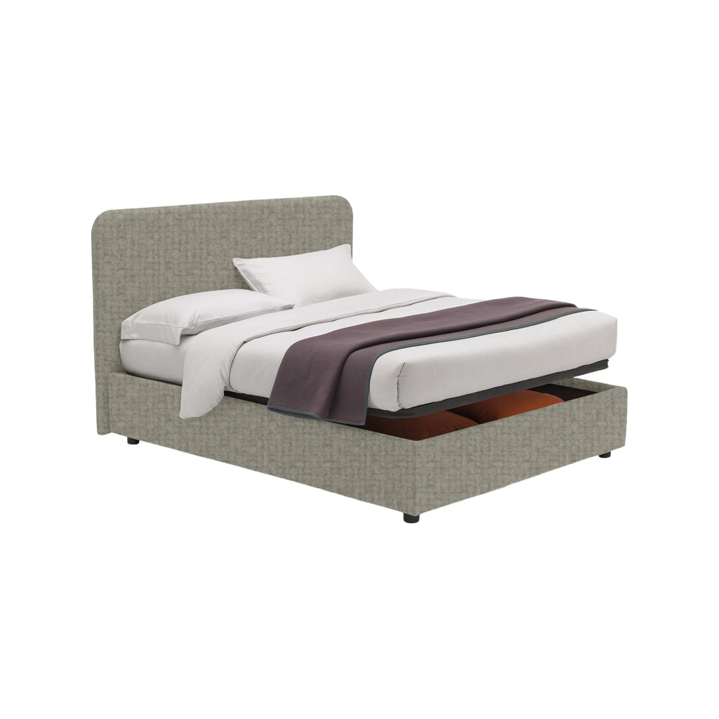 Telford, Letto Piazza e Mezza Sfoderabile Made in Italy, Grigio