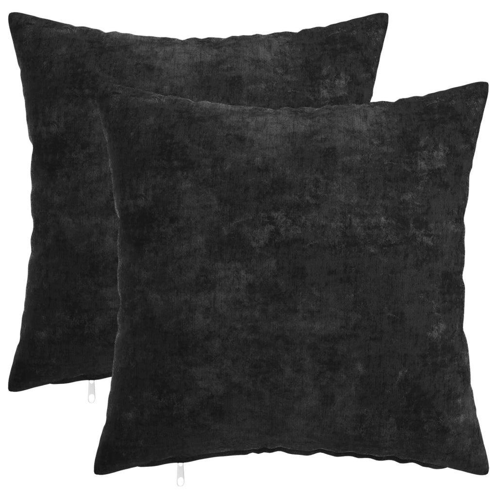 Federa 2 pz HEERLEN Antracite 30 x 30 cm Tessuto Chenille 907461