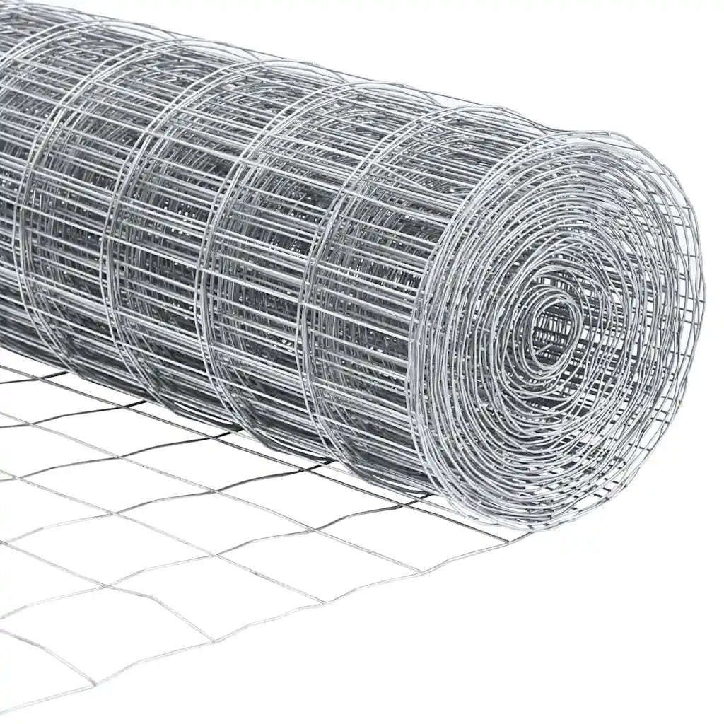 Recinzione con Posto Argento 1,2 x 25 m Acciaio e PVC 3350507