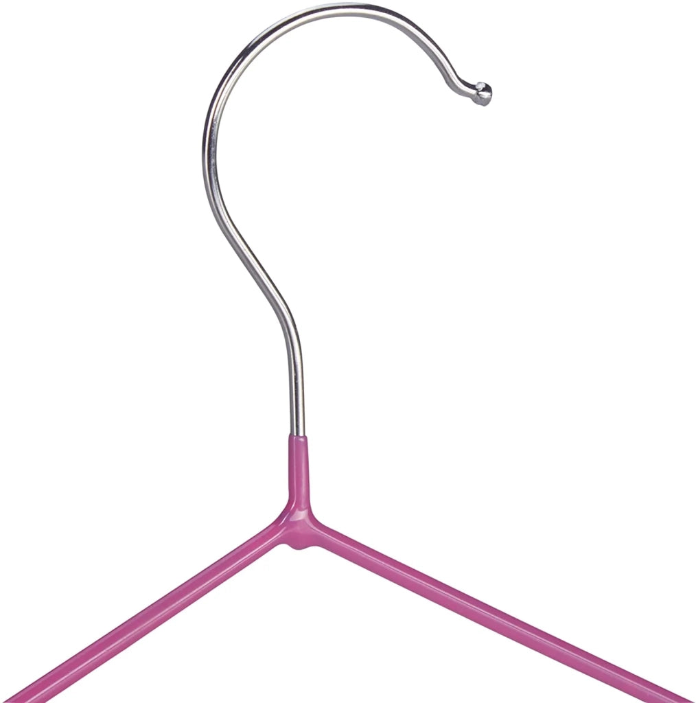 Confezione da 20 grucce per bambini con rivestimento in PVC rosa 13_0002487