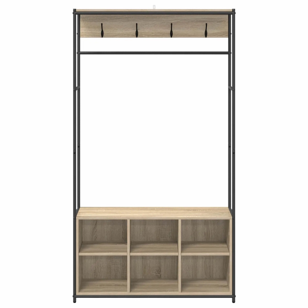 Appendiabiti con panca per scarpe Rovere Sonoma 8012033