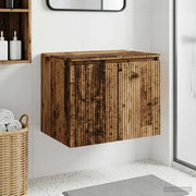 Mobiletto da Bagno a Muro Legno antico 62,5 x 44,5 x 50 cm 890480
