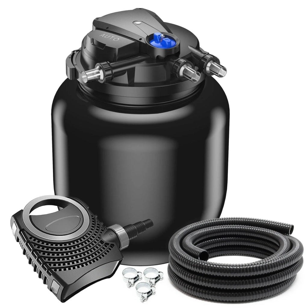 Kit di filtrazione set 100.000 litri 55 watt pompa UVC 12000 l/h tubo 10 m 16_0001912