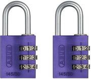 Cassette di sicurezza 145/30 a coppia - Chiusura di valigia, chiusura di serratura e altro - Chiusura di serratura in alluminio - Cassette di sicurezza personalizzabili - Nivel di sicurezza 3 ABUS (Set da 2)