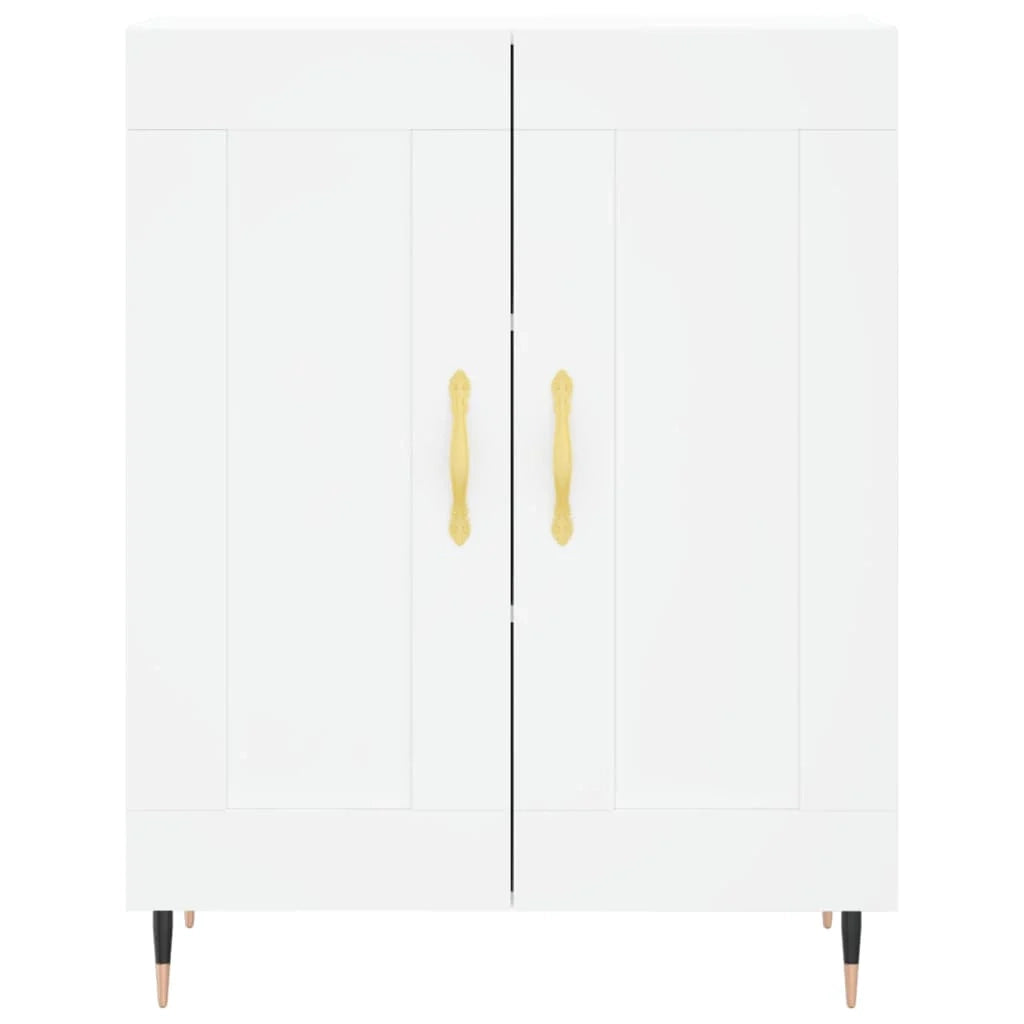 Buffet credenza cassettiera mobiletto mobile contenitore organizer cucina soggiorno salotto alto 69,5 x 34 x 180 cm legno ingegnerizzato bianco 02_0032734