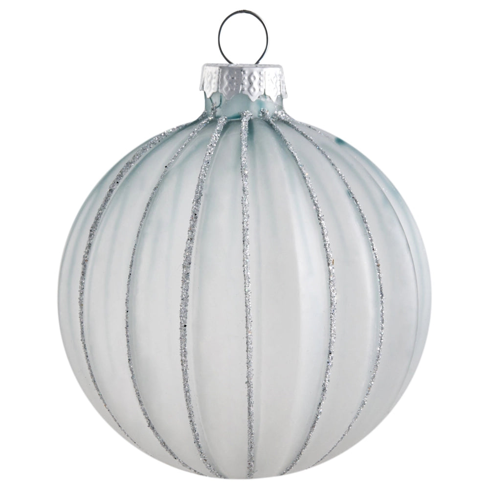 Set di 35 palline di Natale in vetro da appendere all'albero di Natale in stile tradizionale glamour blu