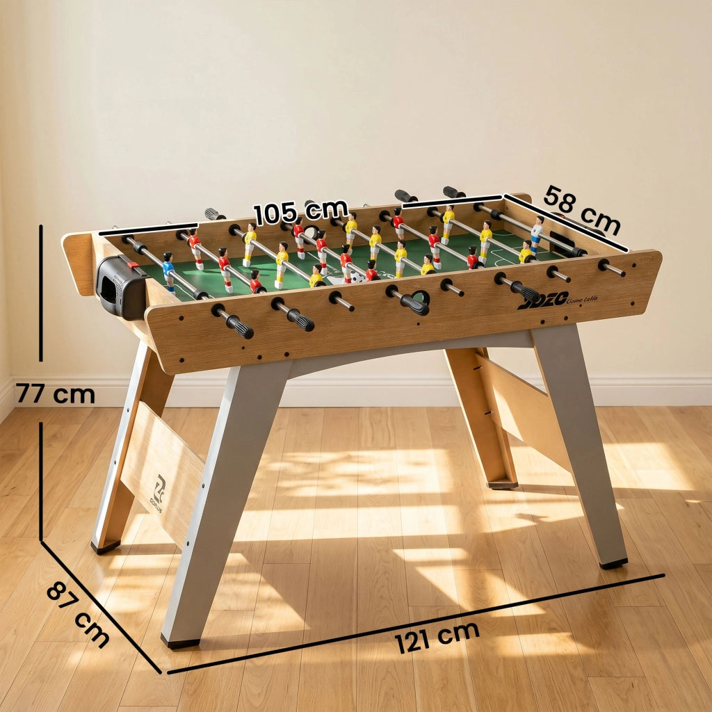 Calcio Balilla Tavolo da Gioco 121x87x 77 cm 22 Giocatori Segnapunti Manuali Legno Naturale Verde