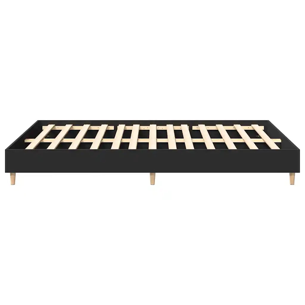 vidaXL Giroletto senza Materasso Nero 140x200 cm in Legno Multistrato