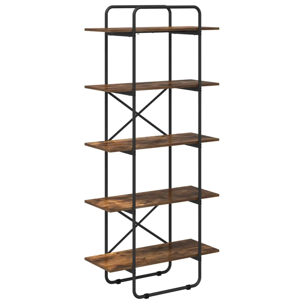 Libreria 5 livelli 80 x 35 x 175,5 cm PB Rovere Fumo 8007806