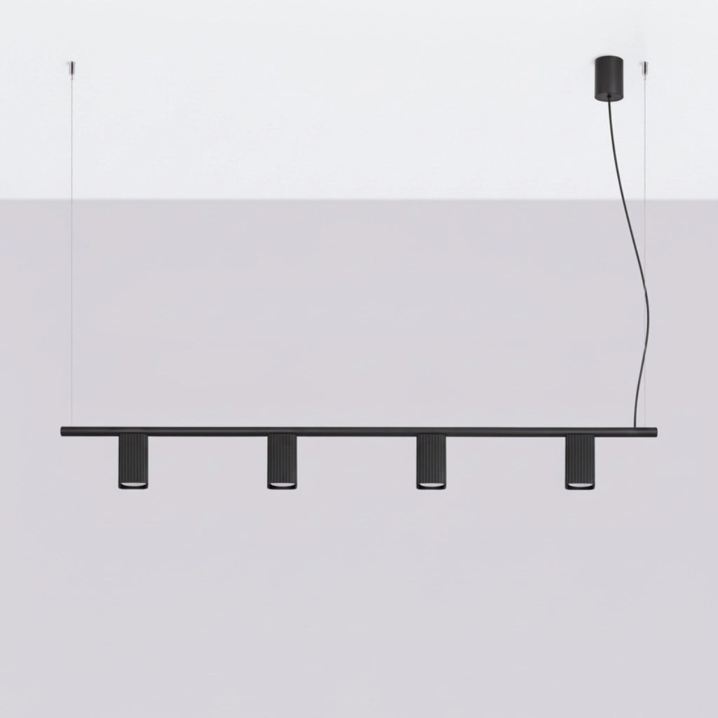 Lampadario RAYO 4 nero