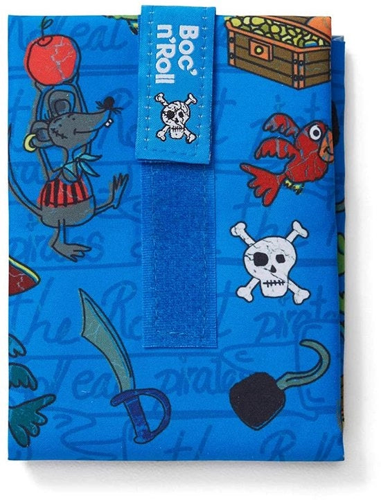 Bocchino Sandwich per Bambini con Materiale Riciclabile e Ecologico senza BPA, Blu Pirata