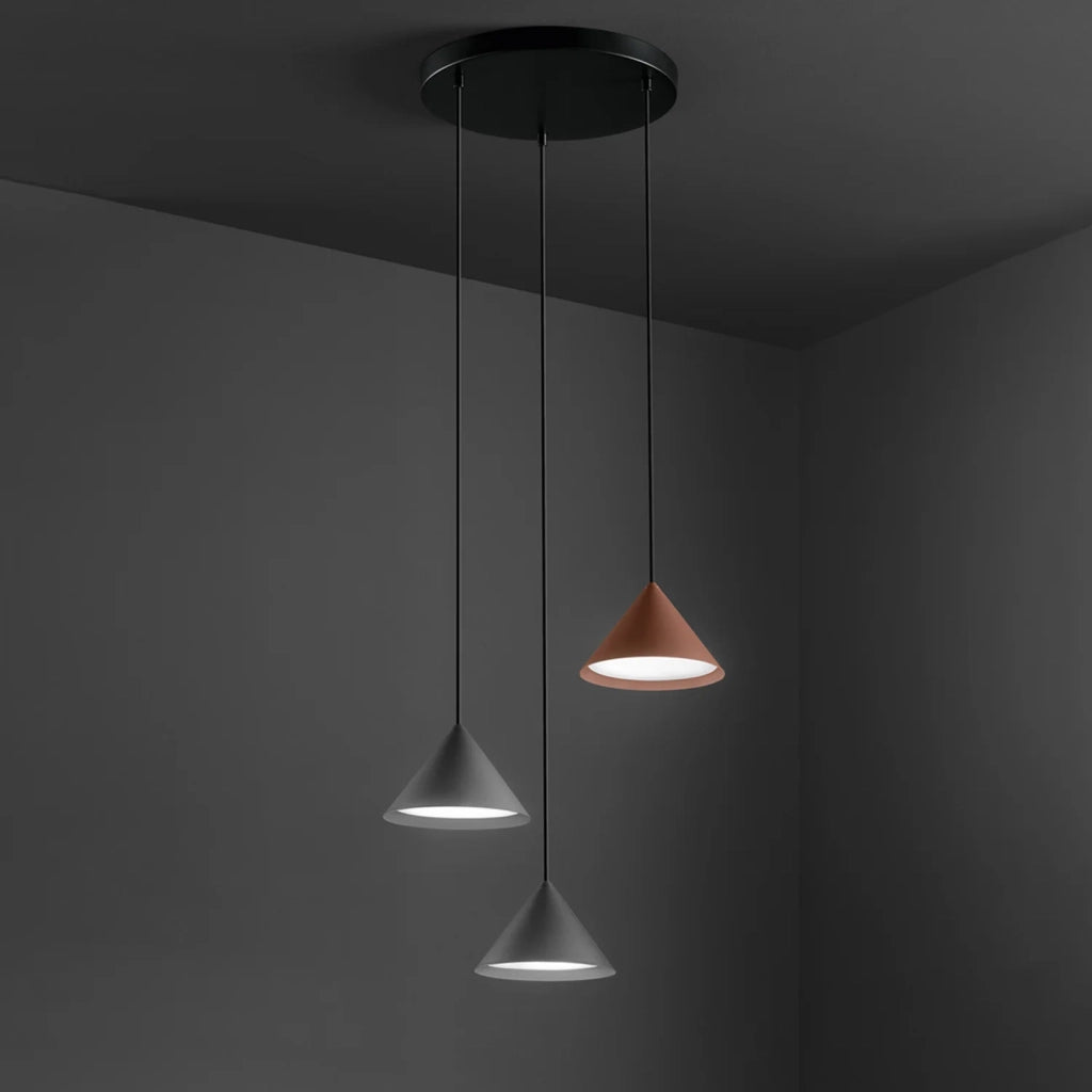 Sospensione Minimal Peak Metallo Terracotta Led 12W 3000K Ip20