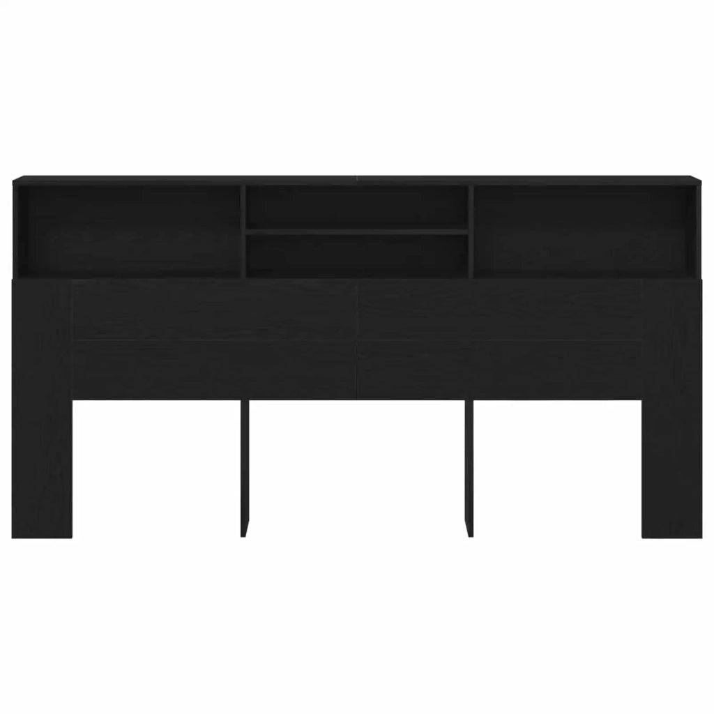 Testata del letto con testiera Rovere Nero 200 x 19 x 103,5 cm 862755