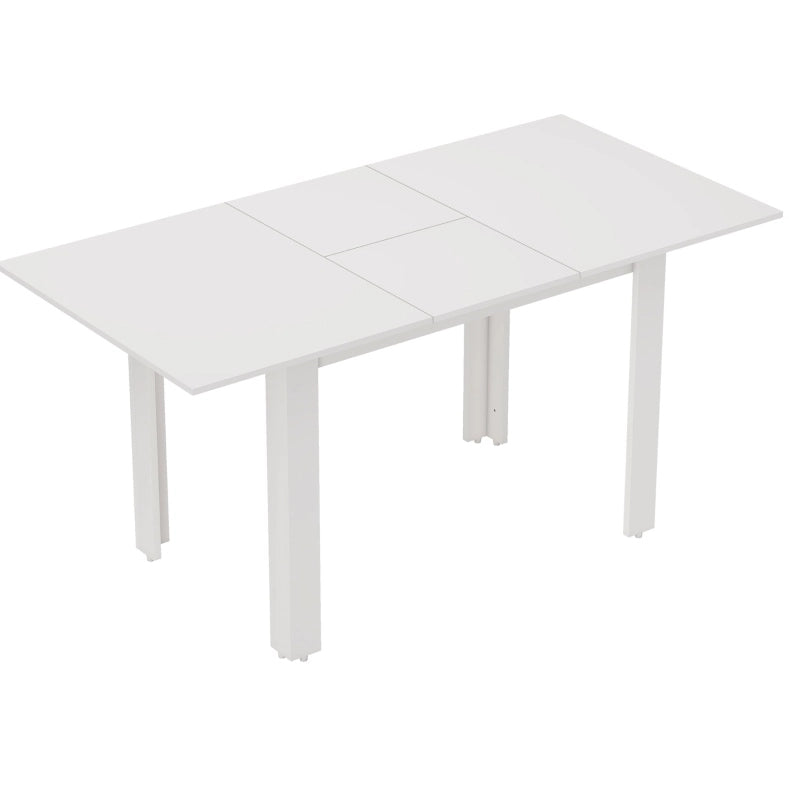 Tavolo da pranzo allungabile in MDF bianco lucido 120-160 cm