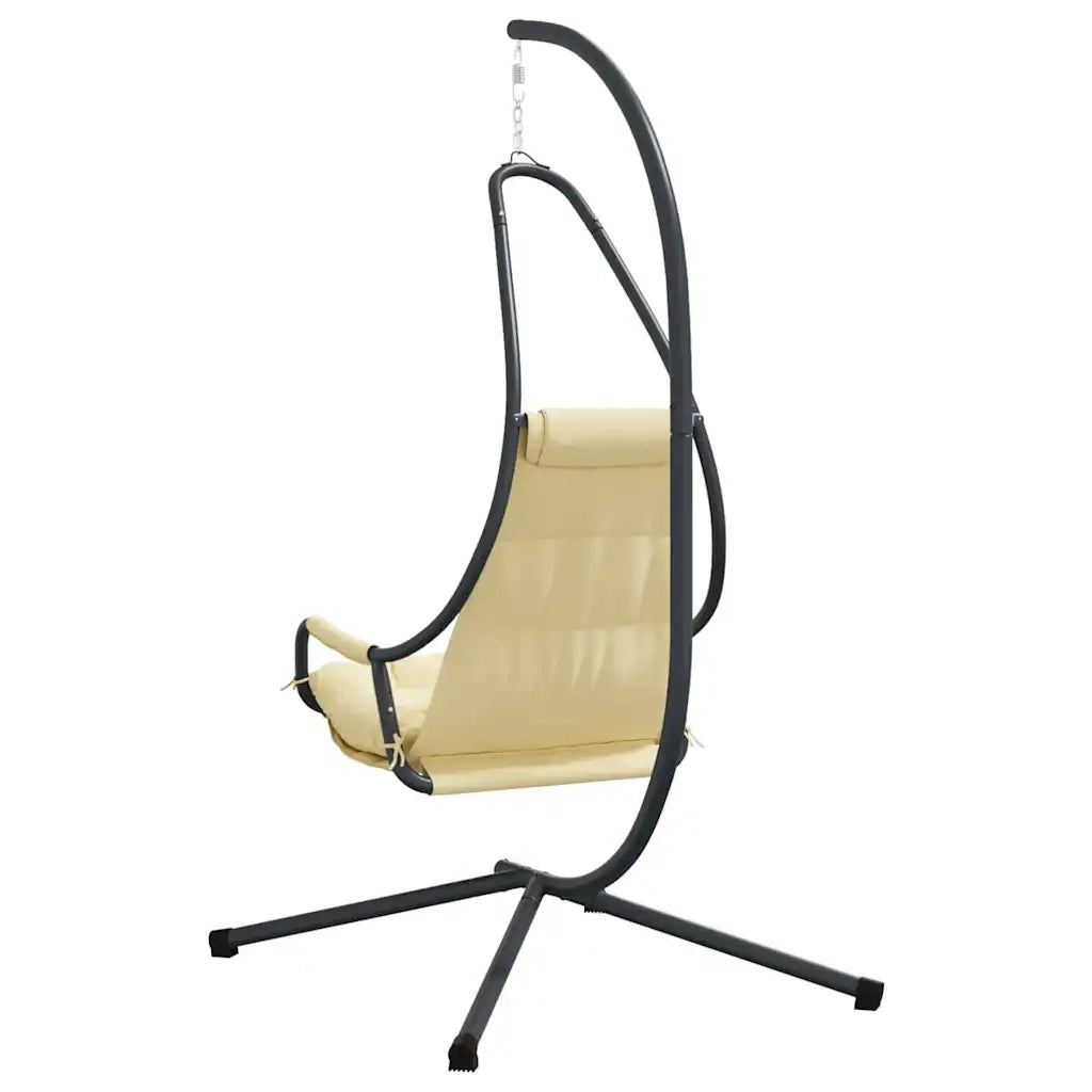 Sedia uovo sospesa Beige 94 x 107 x 196,5 cm Acciaio 42003855