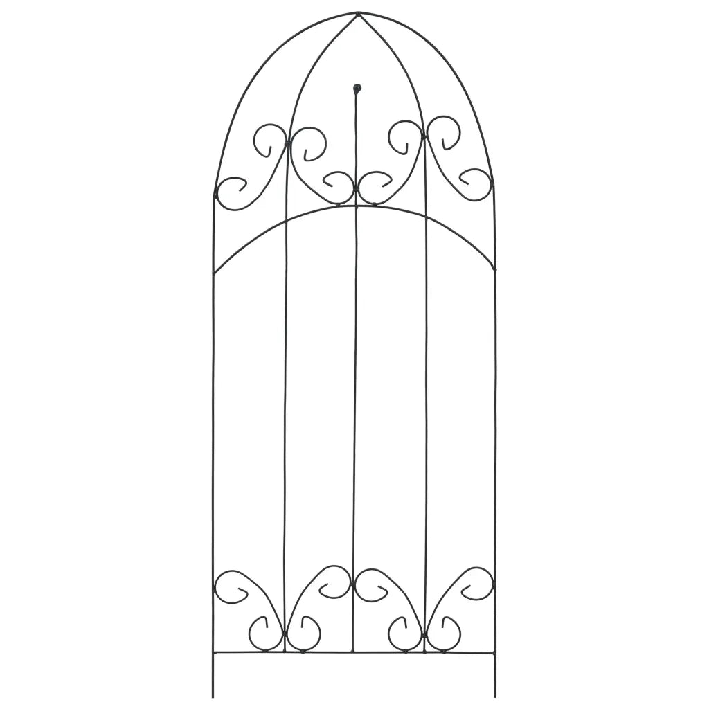 Supporti da Giardino per Piante 3 pz Neri 40x100 cm in Ferro