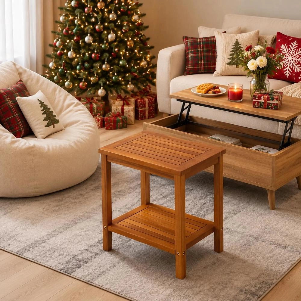 Coffee Table 50x35x45 Cm Solid Acacia Wood