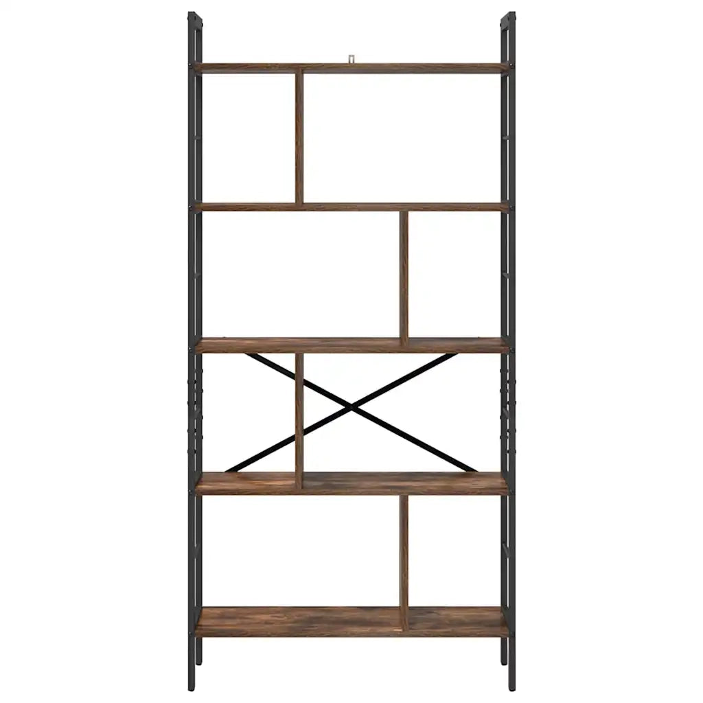 Libreria Rovere fumé 75 x 30 x 156 cm Legno multistrato