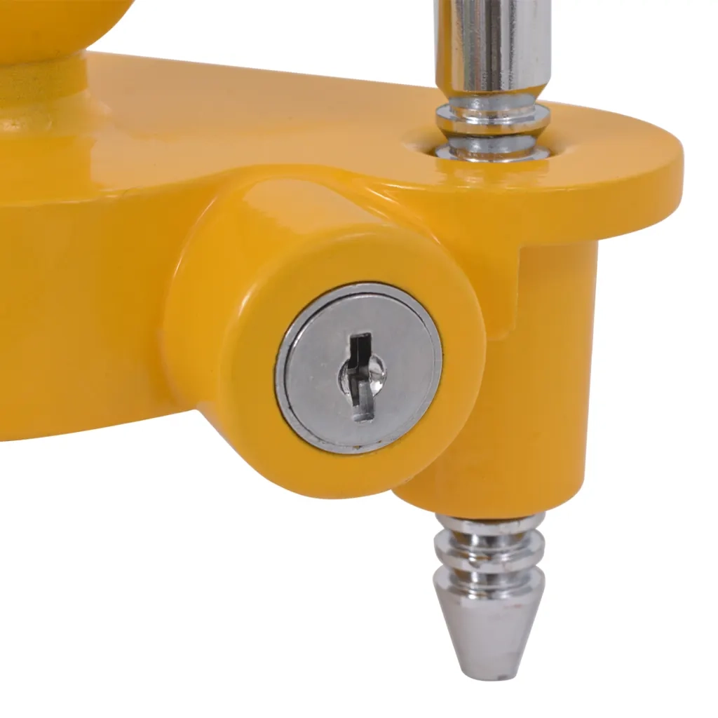 Blocco Rimorchio 2 Chiavi in Acciaio e Lega di Alluminio Giallo 142675