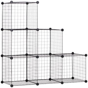 Libreria a cubi metallo nera ¨C zephmum ¨C 109x37x109 cm