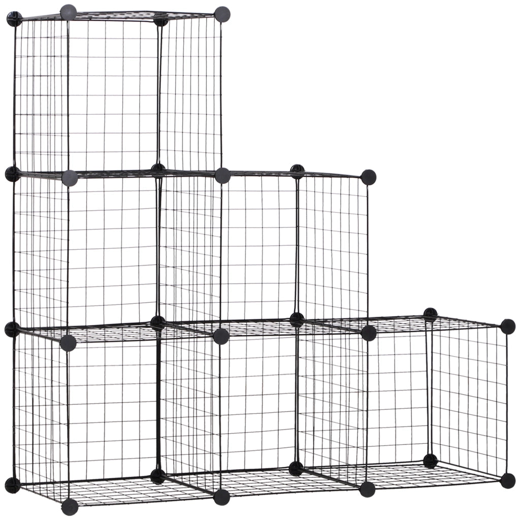 Libreria a cubi metallo nera ¨C zephmum ¨C 109x37x109 cm