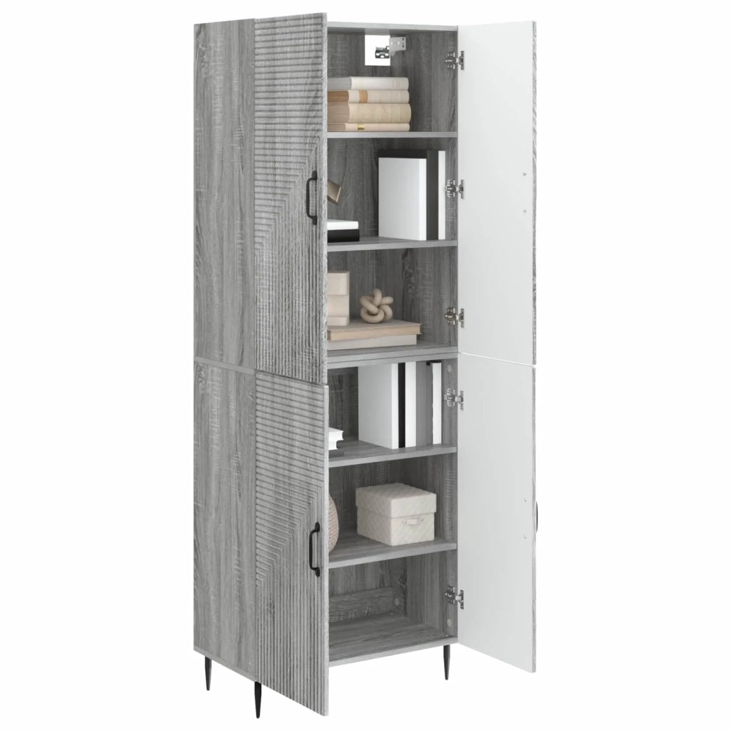 Set di armadi 2 pcs Sonoma grigio 66 x 34,5 x 89,5 cm