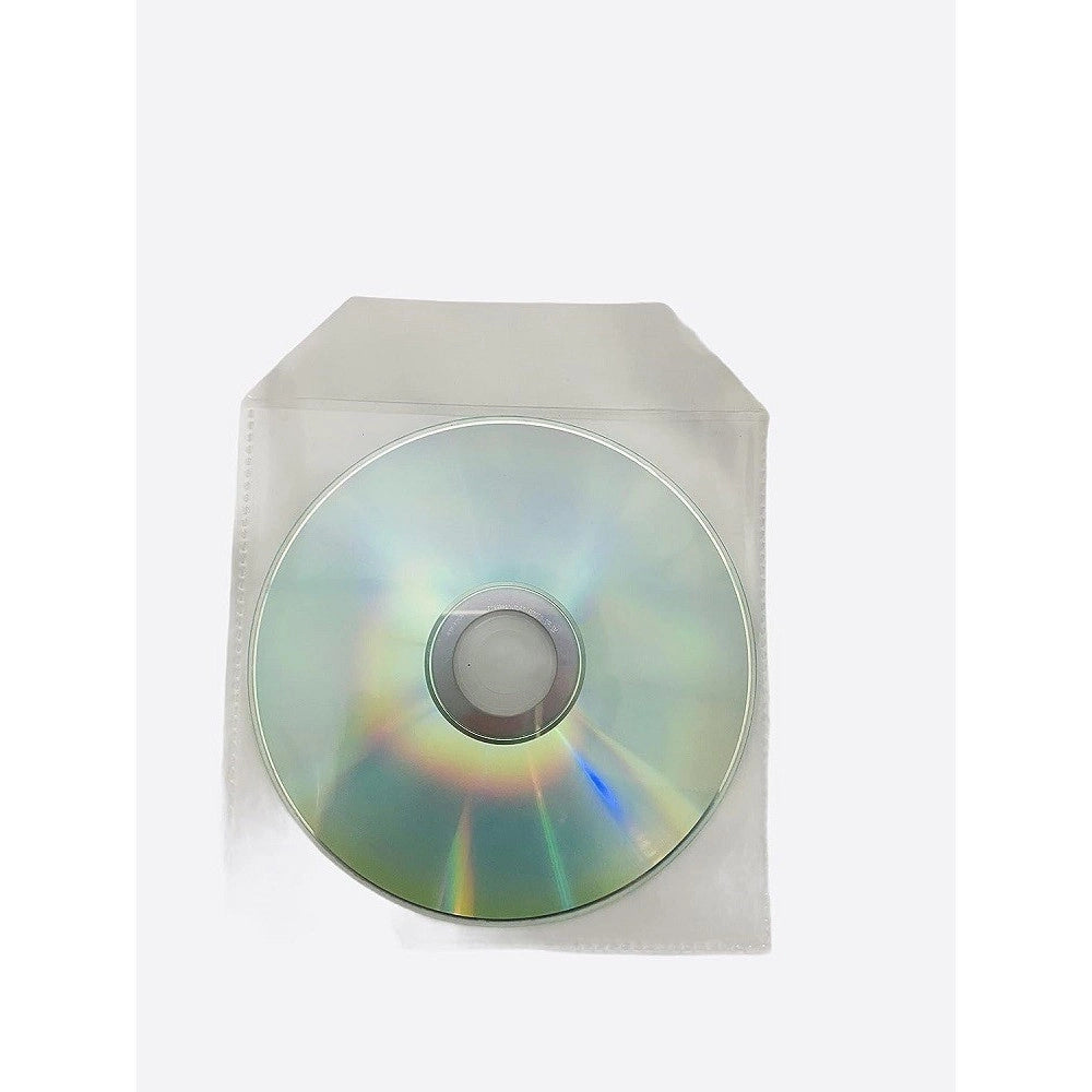 Trade Shop - Confezione Da 100 Buste Trasparenti In Plastica Per Cd Dvd Custodie Da 100 Micron -