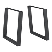 Set di 2 gambe per tavolo mobili moderni design originale fai da te acciaio 72 x 75 cm nero 03_0009676