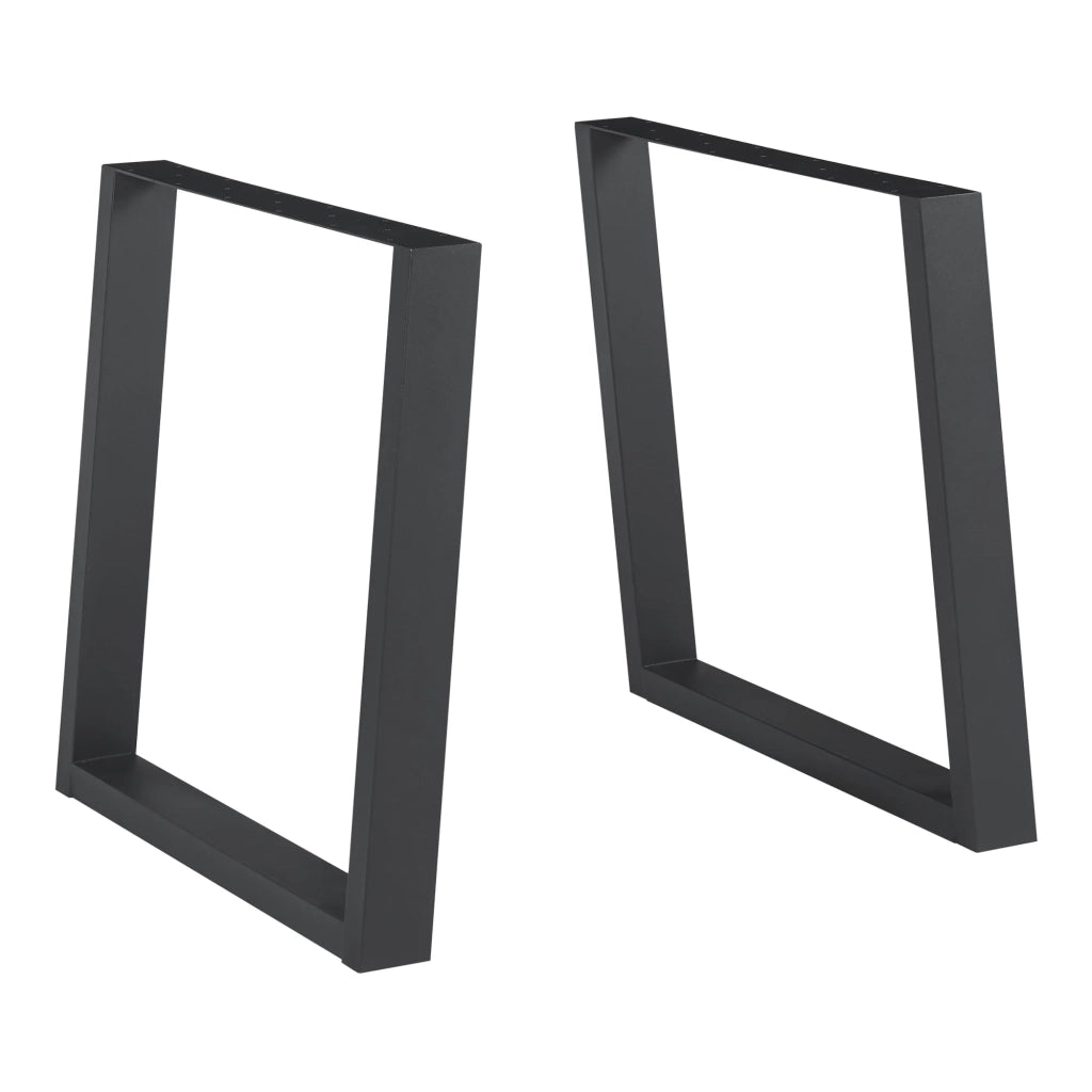 Set di 2 gambe per tavolo mobili moderni design originale fai da te acciaio 72 x 75 cm nero 03_0009676
