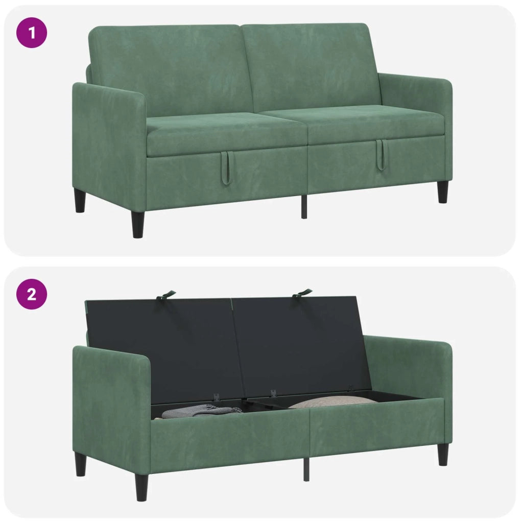 Divano con Storage Verde Mare 172 x 78 x 87 cm Poliestere 42036972