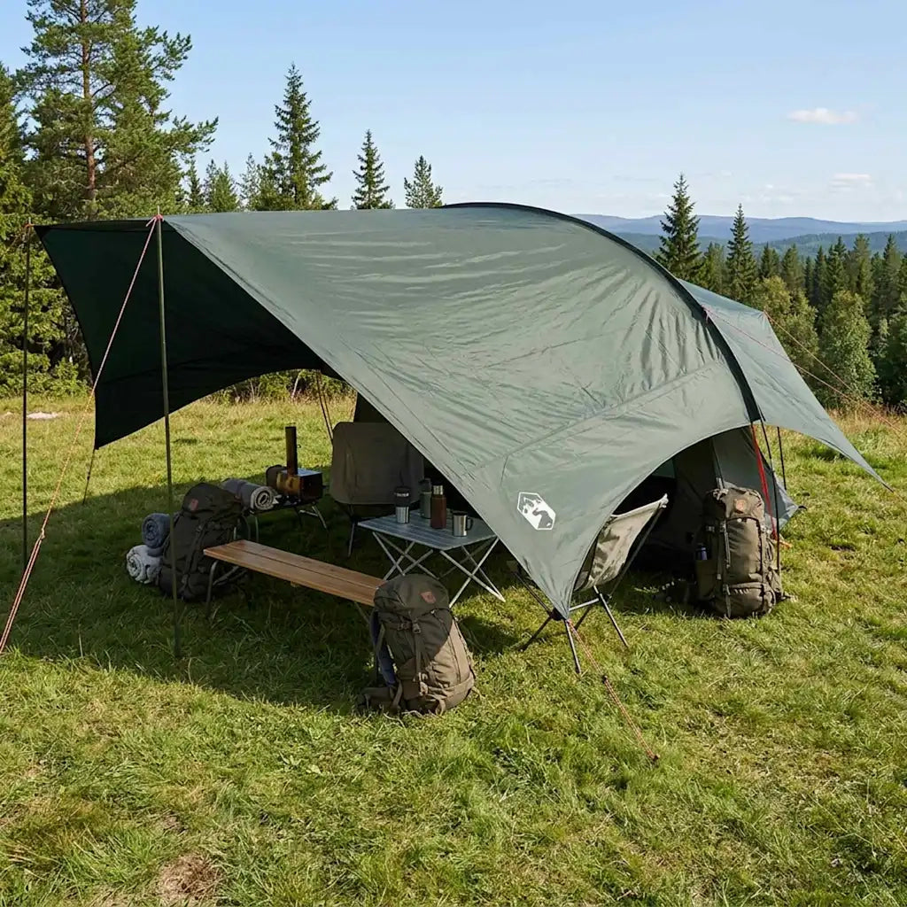 Telo da campeggio resistente all'acqua Verde militare 42028598