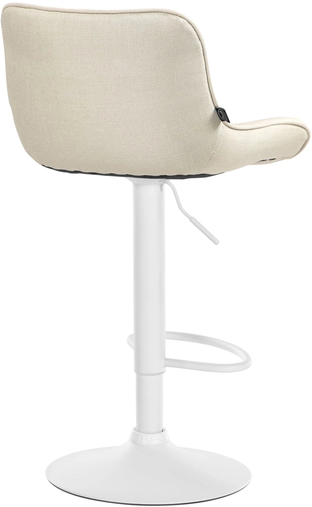 2er Set Barhocker Vonore Stoff weiЯ