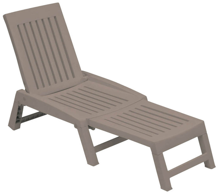 Lettino Prendisole in Resina Bauer Orfeo Tortora