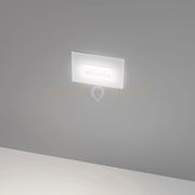 GES2050- SEGNAPASSI IN ALLUMINIO E VETRO BIANCO IP66 LED 3000-4000-6000K 320-400-380LM 4,5W