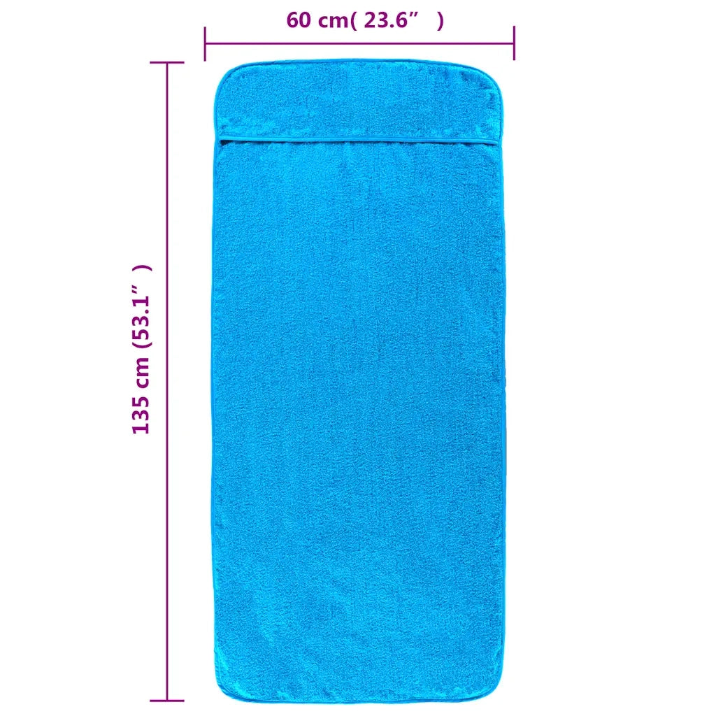 Asciugamani da Spiaggia 6 pz Turchese 60x135 cm Tessuto 400 GSM CFW5151763