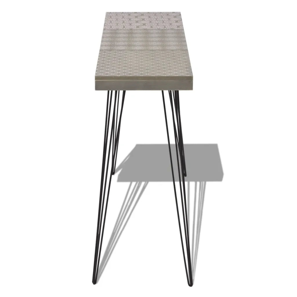 Tavolo Consolle 90x30x71,5 cm Grigio cod mxl 55586
