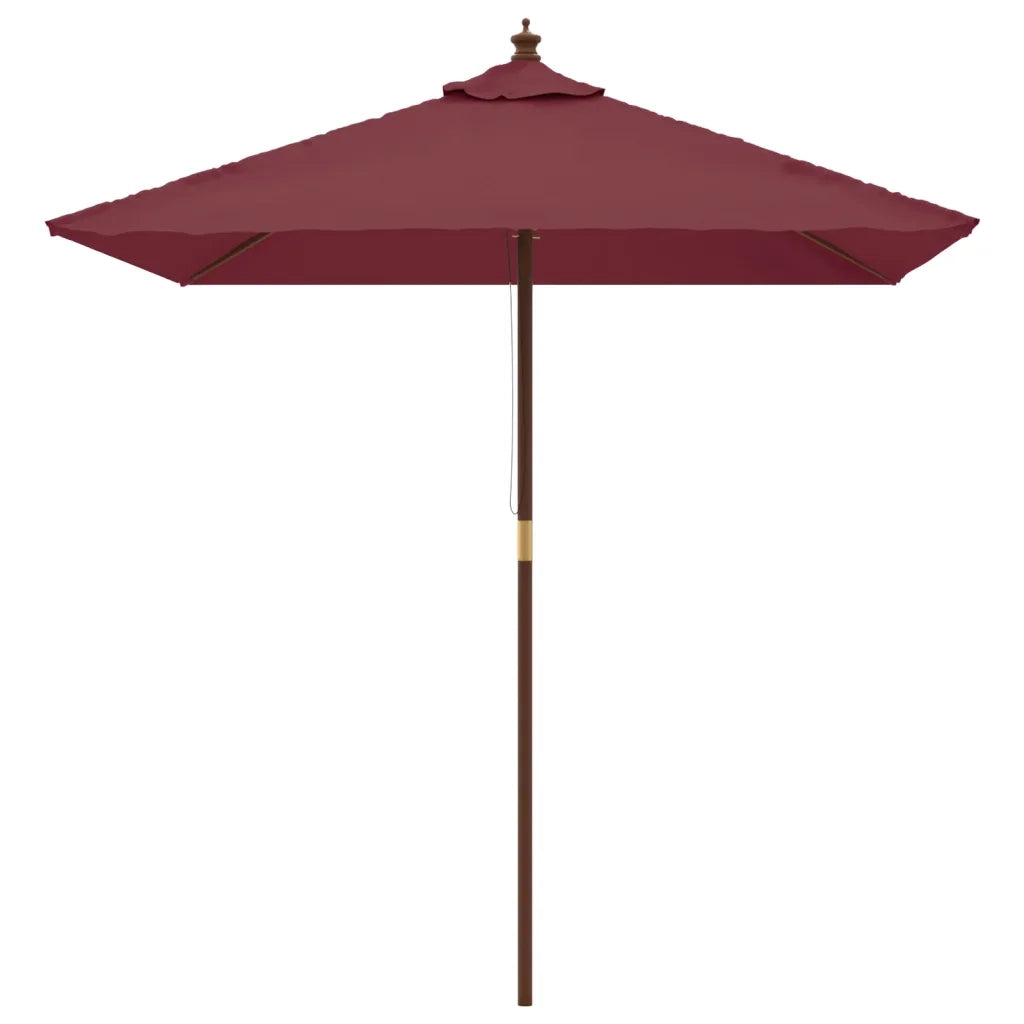 Ombrellone da Giardino-Ombrello da Balcone con Palo in Legno Bordeaux 198x198x231cm