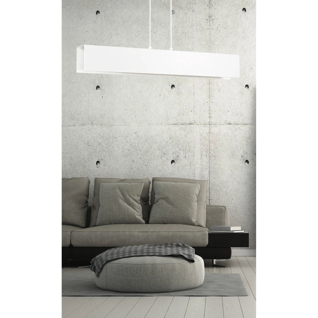 Lampadario Moderno 3 Luci Hachiman In Acciaio Bianco