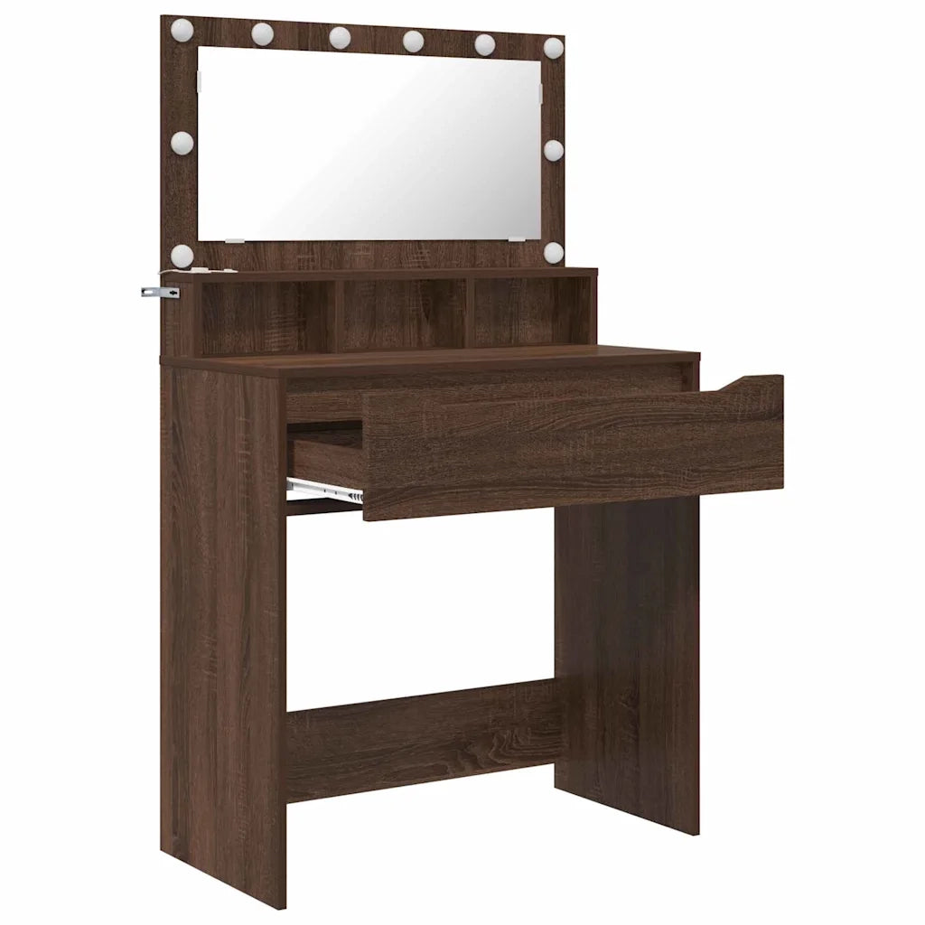 Toeletta | Tavoli da Trucco per Camera da Letto Rovere Marrone