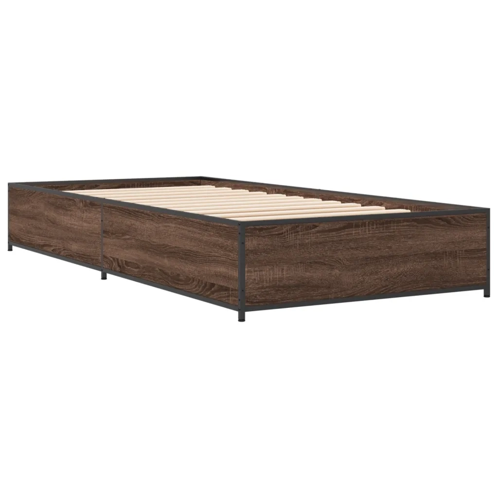 Giroletto Rovere Marrone 100x200 cm Legno Multistrato e Metallo 845110