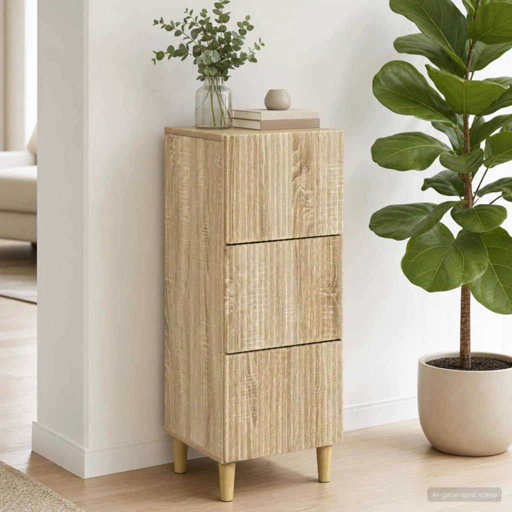 Mobile con Cassetti Rovere Sonoma 33 x 34,5 x 90 cm 894617