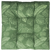 Cuscino per pallet | Cuscini per sedie con Motivo a Foglie 80x80x12 cm in Tessuto