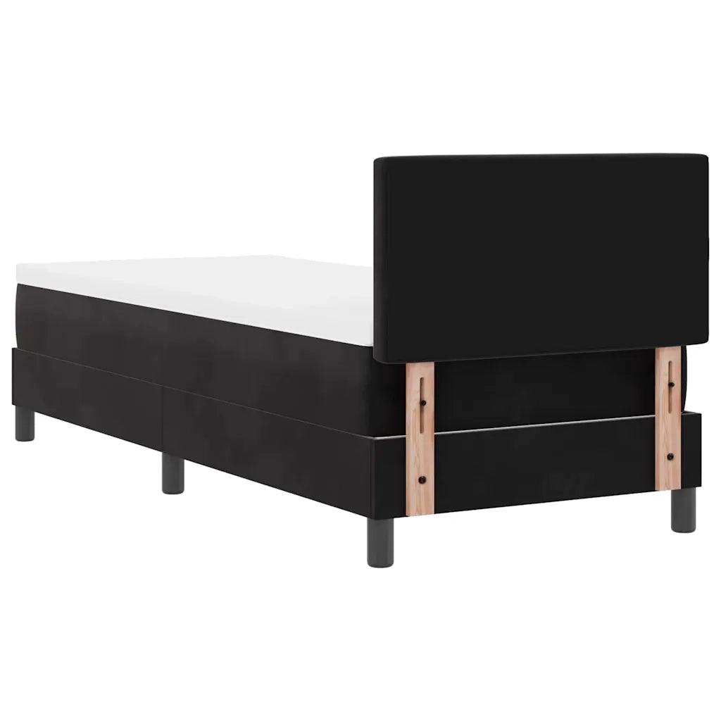Letto a molle con materasso Nero 80 x 200 cm Velluto 3339070