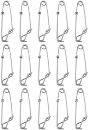 Lijnclips in Acciaio Inossidabile 15 Stuks - 2x80mm - Per Vessare la Retina - Fissaggio Rapido - Adatto per Crostacei/Shrimp - Specialità per la Pesca