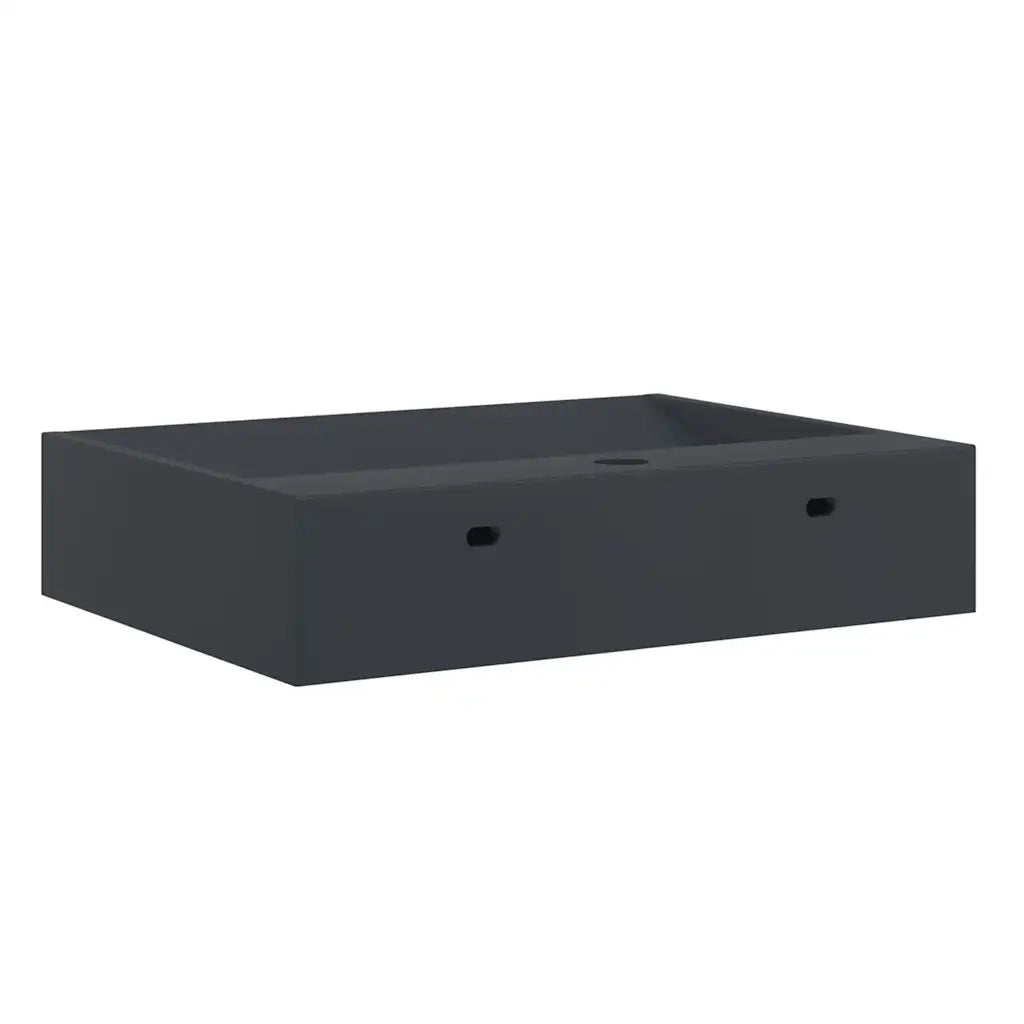 Lavandino-Lavabo-Lavello 60x38x11 cm Blocco in Marmo/Minerale Antracite