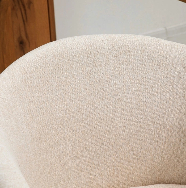 Set di 2 sedie da pranzo 55x56x74 cm imbottite con struttura in metallo beige