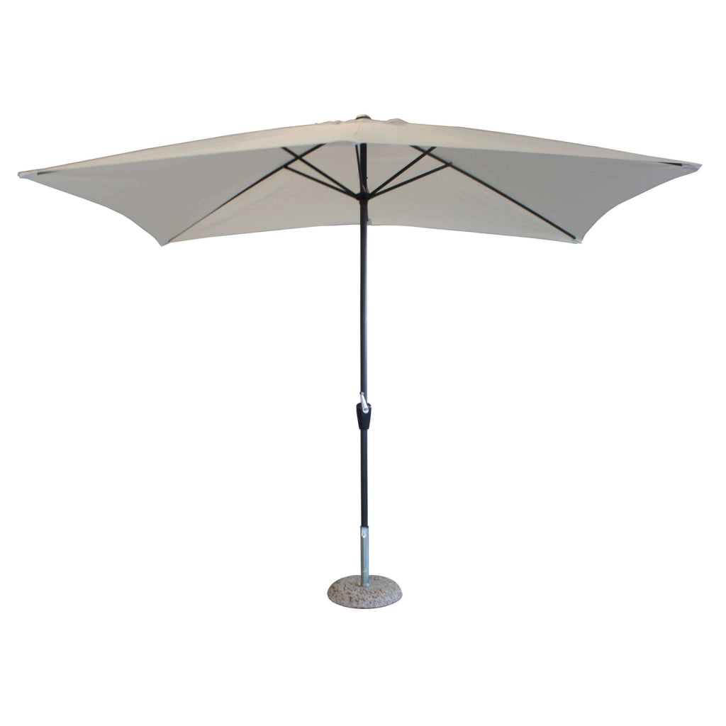 Ombrellone da giardino 2x3 con telo in poliestere Ecru palo Nero antivento mod. Poly Eco