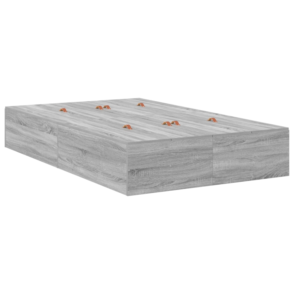 Struttura letto con contenitore  Grigia Sonoma 120x190 cm